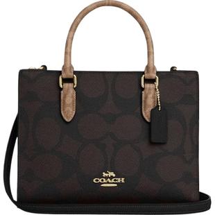 COACH/蔻驰奥莱女士经典标志老花MAGGIE小号托特包手提包斜挎包