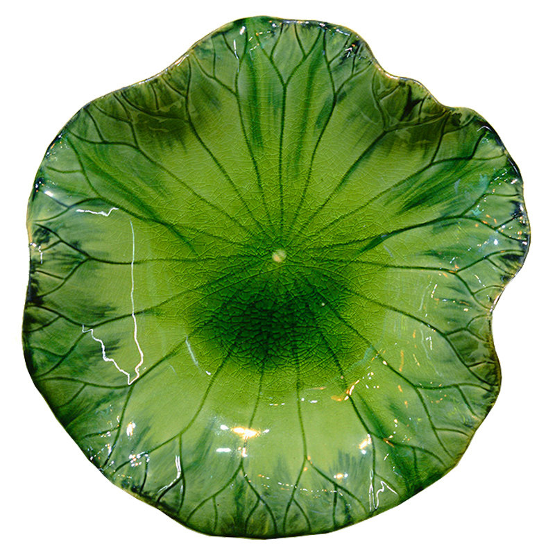 中国风客厅玄关沙发背景墙装饰陶瓷招财鲤鱼荷叶墙壁挂件墙饰挂饰