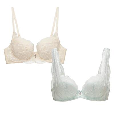 华歌尔薄款蕾丝聚拢软支撑文胸