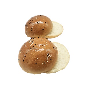 奶油猪扒包面包胚圆形手工汉堡胚子供应咖啡厅茶餐厅90克/个包装