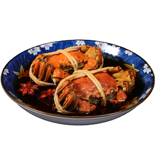 真味兴无锡特产美食花雕熟醉蟹硬2.1-2.3两4只母蟹大闸蟹即食呛蟹