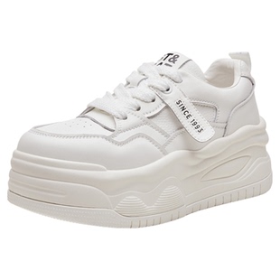 星期六厚底小白鞋女鞋春季新款增高防滑休闲板鞋女士透气运动鞋子