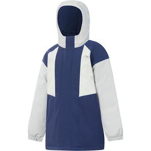 李宁童装中长款羽绒服男大童新款保暖运动外套冬季休闲鸭绒童装