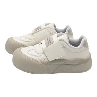 环球加绒厚底二棉鞋女款2025新款秋冬百搭魔术贴棉鞋休闲冬季女鞋