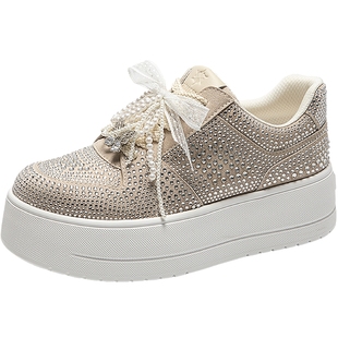 natursun休闲板鞋女2025新款冬季厚底小白鞋舒适不累脚通勤四季鞋