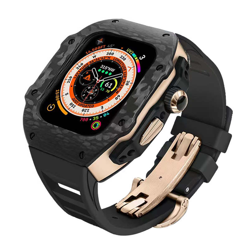 适用AppleWatchUltra3表带AppleWatch11碳纤维S11Ultra2改装表壳iWatch10苹果iWatchS手表带WatchS保护壳S10