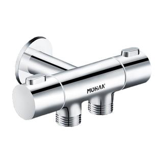 黄铜双控一进二出三出四出角阀一分二三通马桶喷枪分流多功能龙头