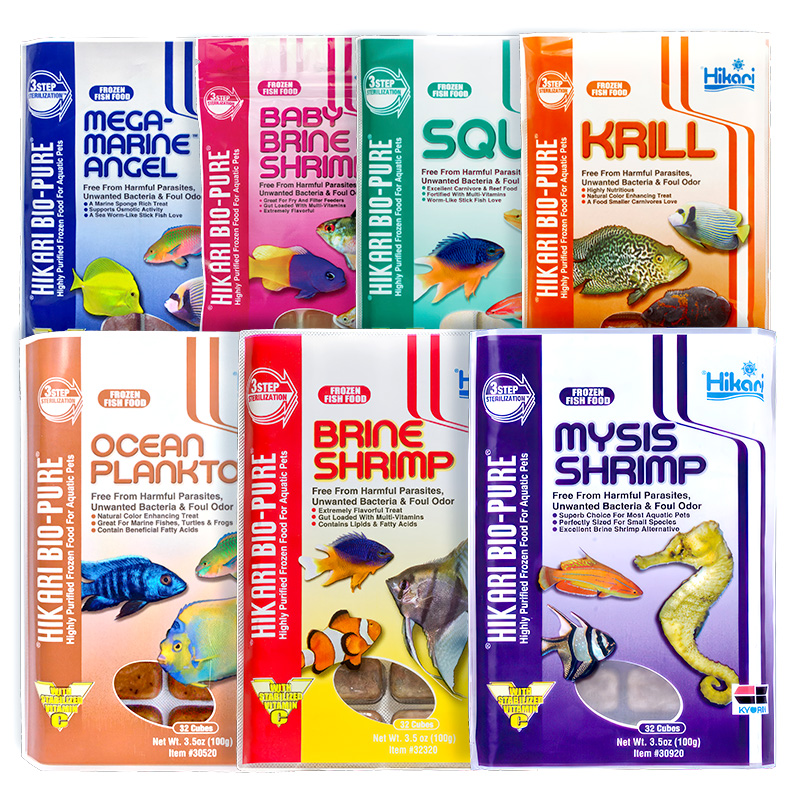 神阳冷冻红虫鱼食丰年虾成虫饲料冰冻海水高够力鱼粮糠虾冷冻鱼食