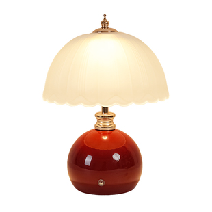 结婚台灯婚房床头灯一对喜灯酒红色陪嫁长明灯送新人新婚礼物婚礼