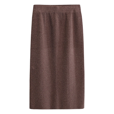 大码针织半身裙加厚包臀裙毛线裙