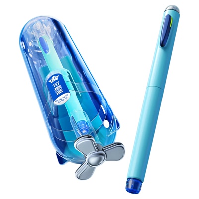 时空舱钢笔小学生三年级专用正姿可擦儿童深海舱潜艇EF书法练字高颜值暗尖笔可替换墨囊男女孩蓝黑不漏墨硬笔