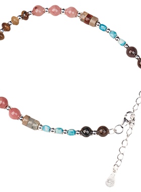 S925银手链|高级复古撞色