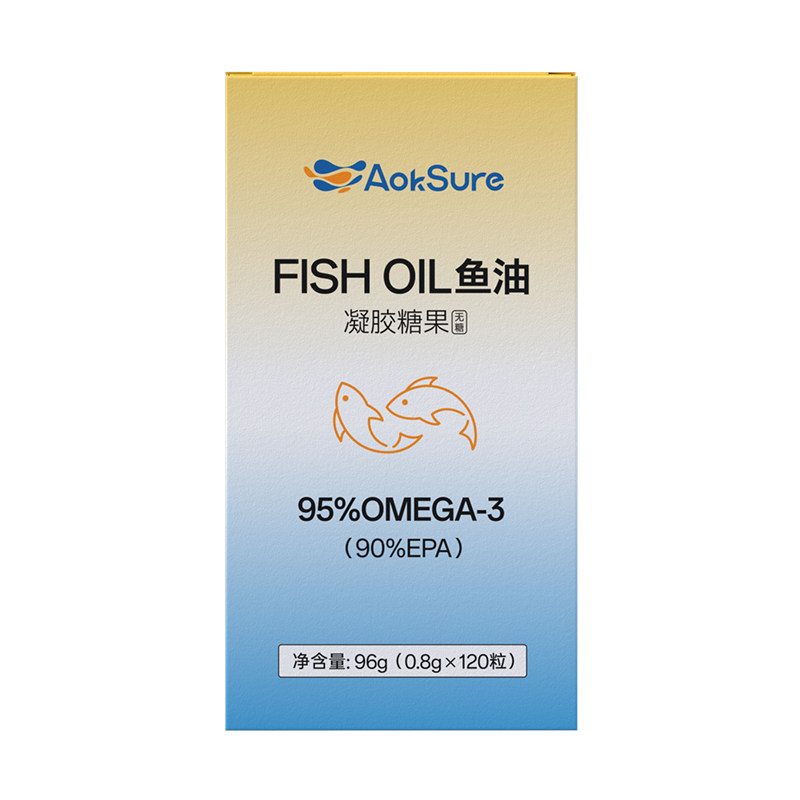 AokSure深海鱼油rTG结构95%高纯度EPAOmega欧米伽3成人鱼油