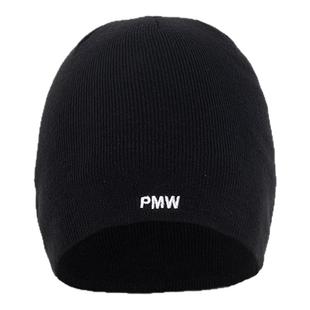 PMW 辛芷蕾同款基础冷帽字母刺绣LOGO针织帽黑白百搭休闲男女同款