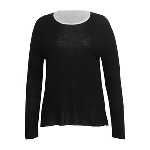 美丽客栈2025秋冬新款黑咖色绵羊毛针织衫大码女装休闲百搭套头衫