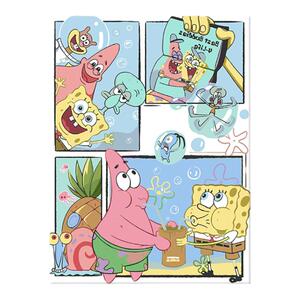 蜡笔小新数字油画diy填充画手绘卡通动漫草莓熊油彩画画海绵宝宝