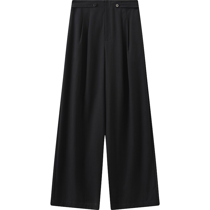 【商场同款】播26夏新品休闲裤女黑色宽松垂感阔腿裤BDT2KD1652