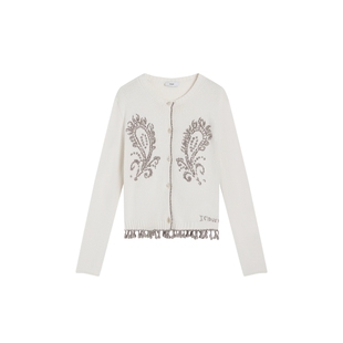 【ICEDUST】hug 2026早春新款腰果花球球毛衣开衫icedust