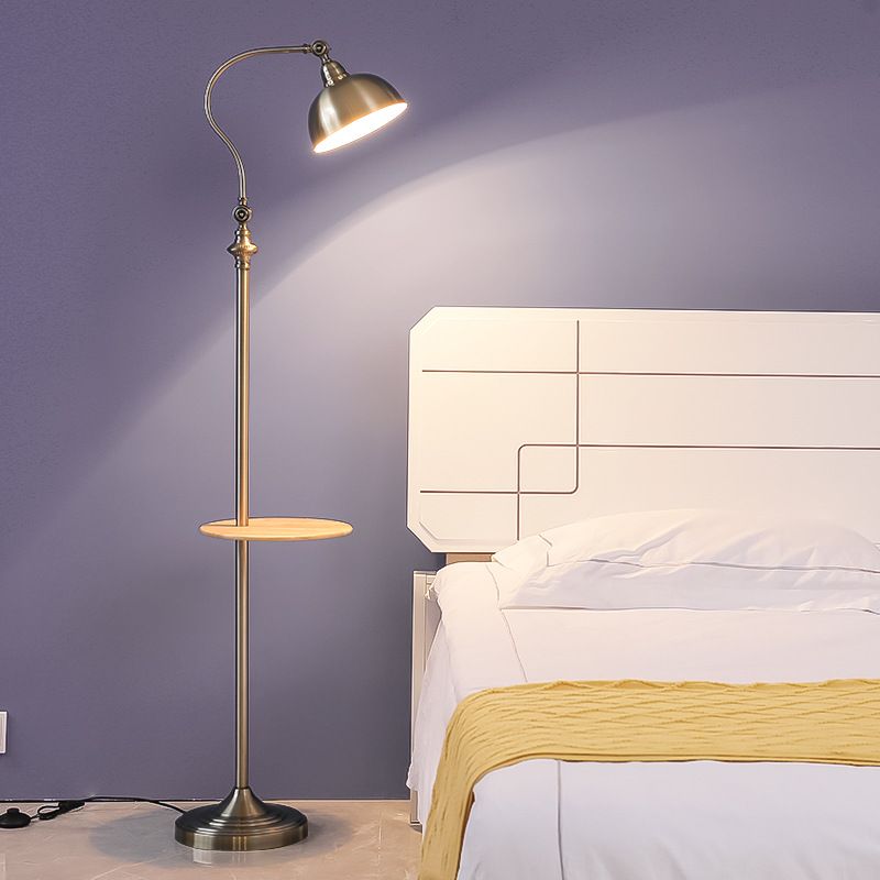 2025新款客厅落地灯轻奢摆件沙发旁高级感立式台灯卧室床头置物架