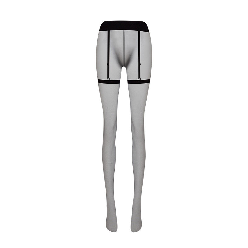 绫-新品「叠」云缎™3D一线裆性感袜中袜连裤袜丝袜黑丝夏薄款女