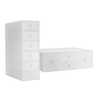 透明塑料抽屉式收纳柜化妆品收纳盒整理柜桌面办公室文具整理盒