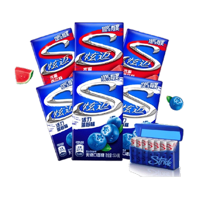 炫迈西瓜蓝莓味无糖口香糖