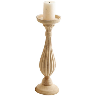 北欧风复古罗马柱木质蜡烛台座家用高级感装饰品摆件摄影拍摄道具