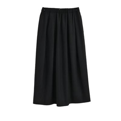 百家好通勤黑色含羊毛A字半身裙