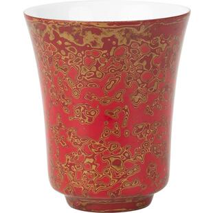 大漆茶杯高端主人杯犀皮漆闻香杯陶瓷茶盏非遗特色手工艺福州漆器