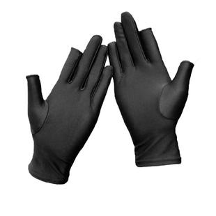 露半指司机氨纶防晒女士采茶手套触屏用五指作业防滑遮阳防护钓鱼