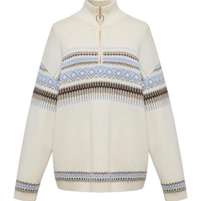 EP雅莹牦牛绒羊绒羊毛提花毛衣