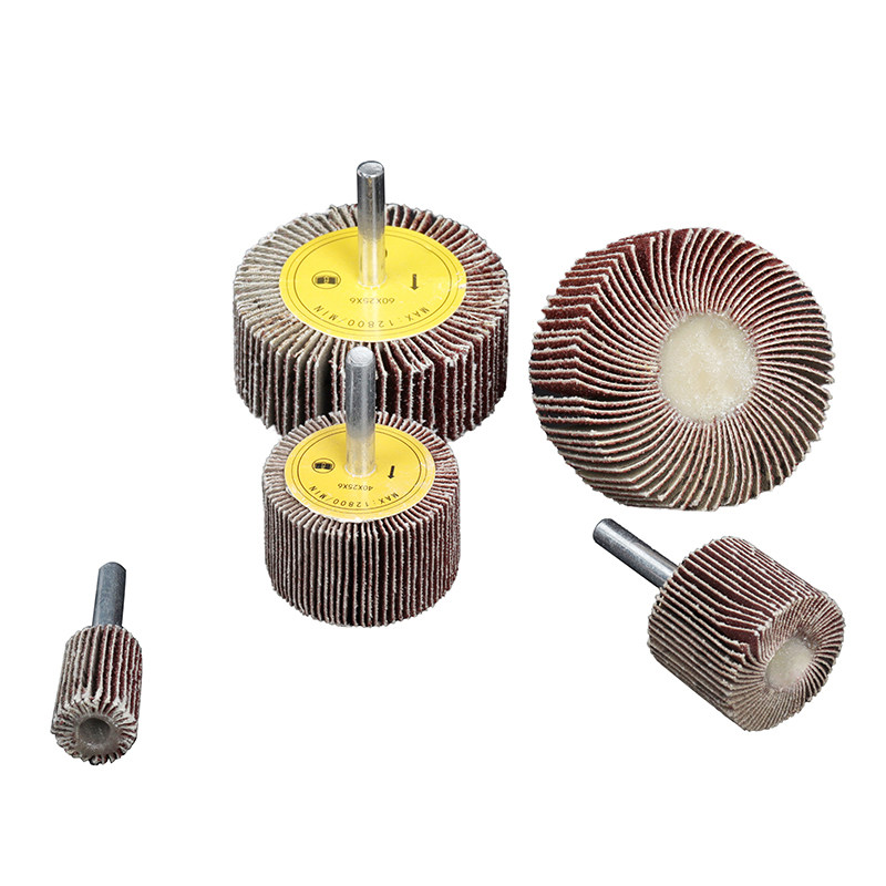 带柄百叶轮磨头打磨抛光砂布轮打磨直磨机内磨机电磨砂纸抛光神器