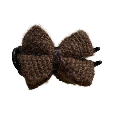 秋冬氛围感~蝴蝶结丸子头的抓夹