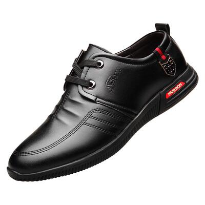 意尔康休闲百搭真皮男鞋上班工作