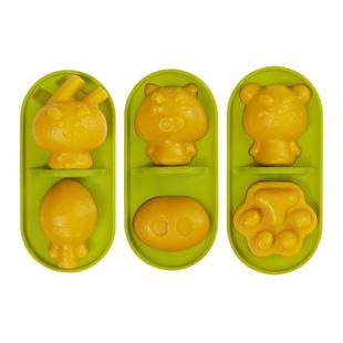 酷易婴儿辅食蒸糕模具可蒸食品级硅胶猫爪蛋糕做布丁宝宝香肠磨具