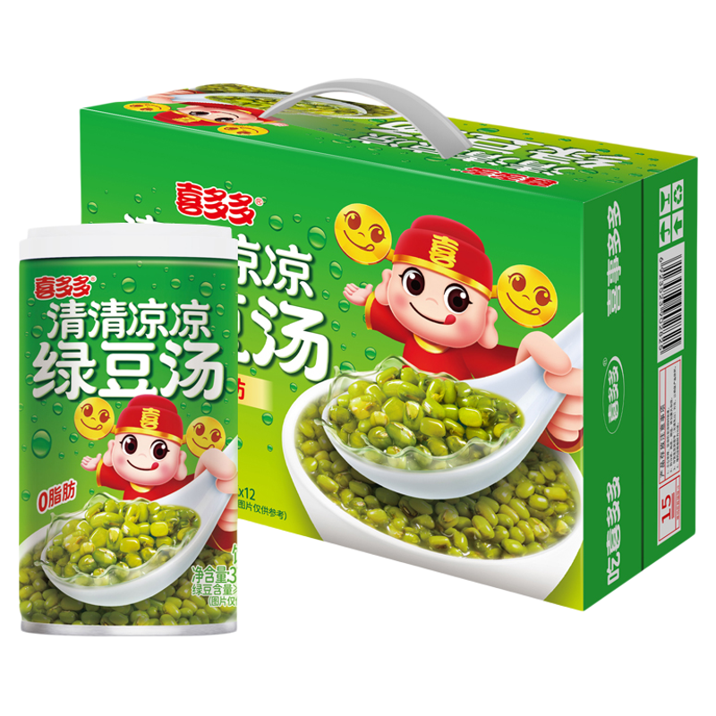 喜多多绿豆汤370g*12罐礼盒装