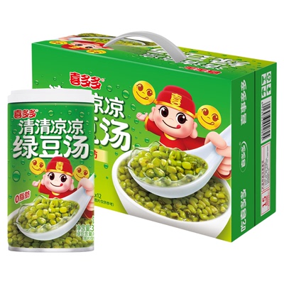 喜多多绿豆汤370g*12罐礼盒装