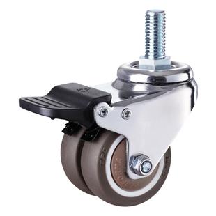 万向轮轮子重型定向轮滑轮移动底座转向轮手推车丝杆脚轮带刹车