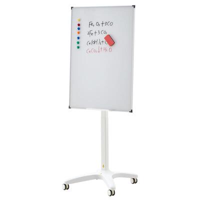 手摇升降钢化玻璃白板支架式带轮