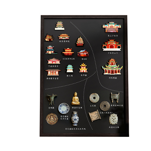 磁吸白板冰箱贴展示板实木框黑板磁吸小黑板挂墙式家用教学珐琅板磁性可擦化妆品收纳板照片墙装饰写字板定制