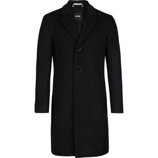 Hugo Boss男士2025新款高端休闲羊毛羊绒长款大衣冬季保暖外套潮