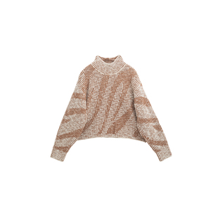 忘城A756座/秋末冬初的美/秋冬新款棉绒感豆豆纱半高领全羊毛毛衣