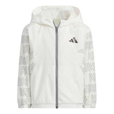 adidas阿迪达斯男小童拒水连帽外套25秋SPORTSWEAR梭织夹克KF4955