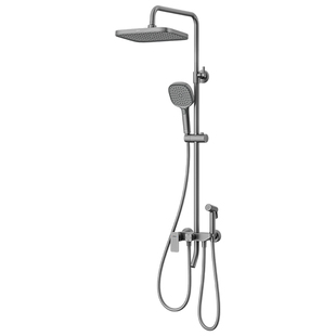 箭牌卫浴枪灰色淋浴花洒套装家用浴室精铜增压喷头淋浴龙头花洒