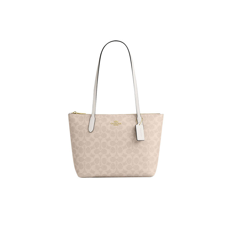 【自营】COACH/蔻驰女士托特包zip24经典老花手提包百搭单肩包