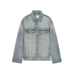 IT courreges女装宽松牛仔夹克新款复古街潮男友风水洗外套L161XM