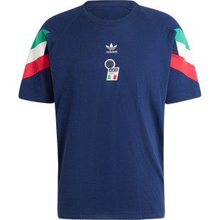 Adidas/阿迪达斯官方正品三叶草意大利队男士足球短袖T恤IY4631