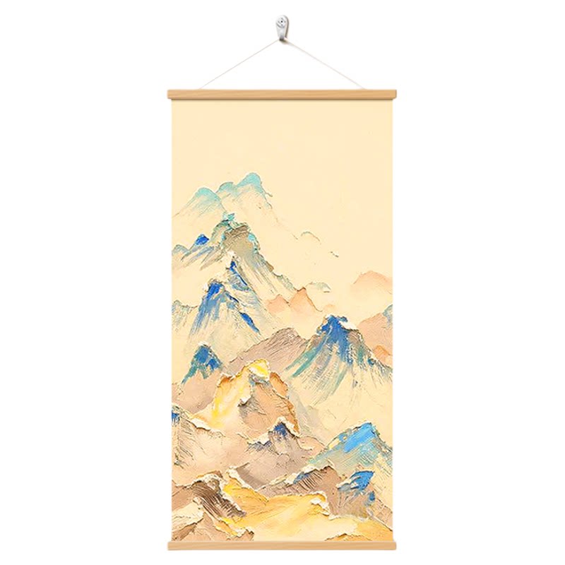 新中式千里江山图装饰画有山无水