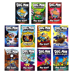 英文漫画Scholastic学乐全彩漫画书绘本dog man神探狗狗 InvestiGators小彼蒂Cat Kid Comic Club英文原版爆笑漫画书儿童章节桥梁