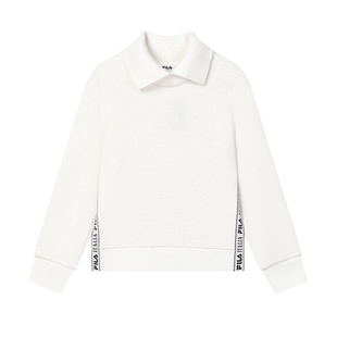 FILA Emerald斐乐女子针织套头衫冬时尚休闲翻领舒适毛衣